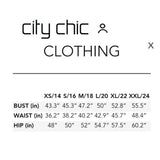 City Chic  Mono Bloom Fit & Flare Dress